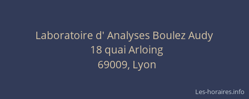 Laboratoire d' Analyses Boulez Audy