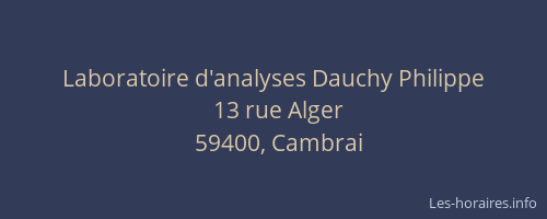 Laboratoire d'analyses Dauchy Philippe