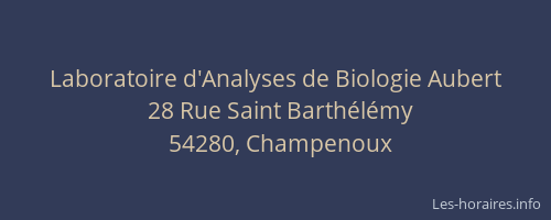 Laboratoire d'Analyses de Biologie Aubert