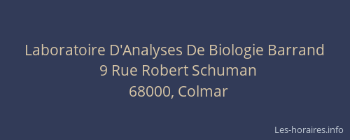 Laboratoire D'Analyses De Biologie Barrand