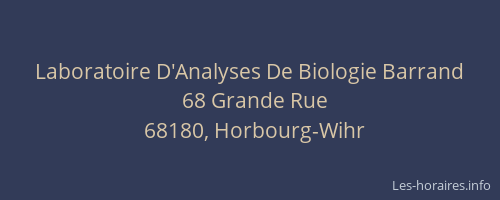 Laboratoire D'Analyses De Biologie Barrand