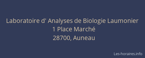 Laboratoire d' Analyses de Biologie Laumonier