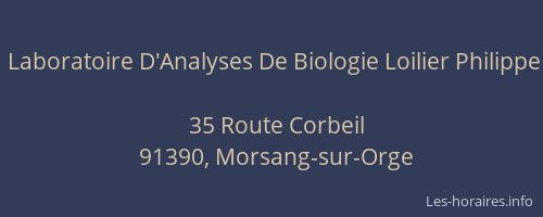 Laboratoire D'Analyses De Biologie Loilier Philippe