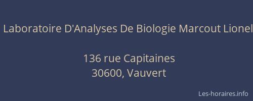 Laboratoire D'Analyses De Biologie Marcout Lionel