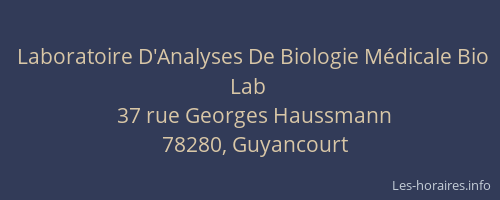 Laboratoire D'Analyses De Biologie M&eacute;dicale Bio Lab