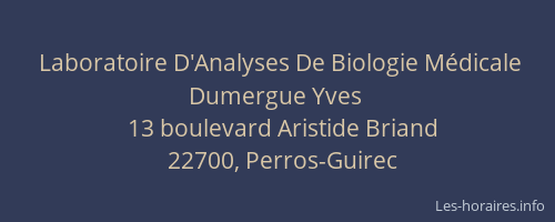 Laboratoire D'Analyses De Biologie Médicale Dumergue Yves