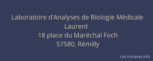 Laboratoire d'Analyses de Biologie Médicale Laurent