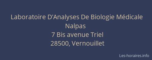 Laboratoire D'Analyses De Biologie Médicale Nalpas