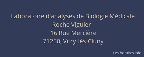 Laboratoire d'analyses de Biologie Médicale Roche Viguier