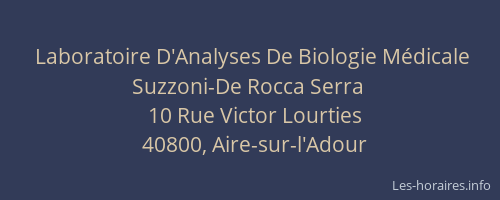 Laboratoire D'Analyses De Biologie Médicale Suzzoni-De Rocca Serra