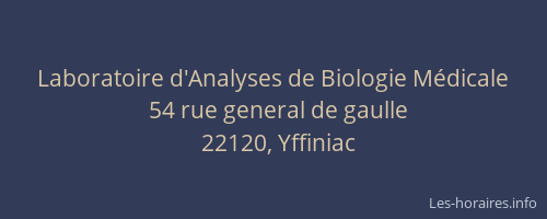 Laboratoire d'Analyses de Biologie M&eacute;dicale