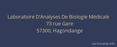 Laboratoire D'Analyses De Biologie M&eacute;dicale