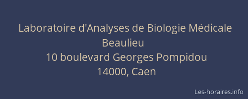 Laboratoire d'Analyses de Biologie Médicale Beaulieu