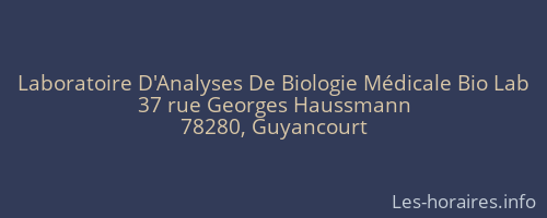 Laboratoire D'Analyses De Biologie Médicale Bio Lab