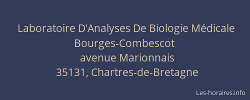 Laboratoire D'Analyses De Biologie Médicale Bourges-Combescot