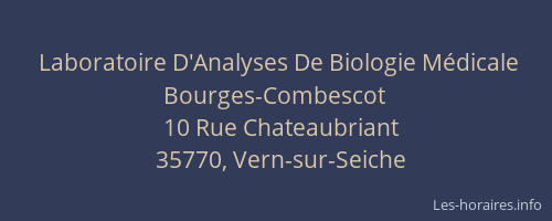 Laboratoire D'Analyses De Biologie Médicale Bourges-Combescot