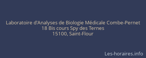 Laboratoire d'Analyses de Biologie Médicale Combe-Pernet