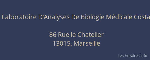 Laboratoire D'Analyses De Biologie Médicale Costa