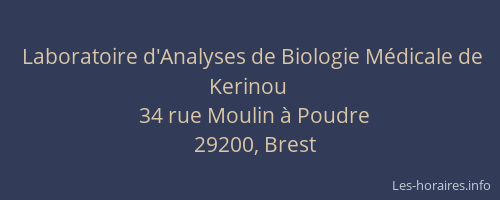 Laboratoire d'Analyses de Biologie Médicale de Kerinou