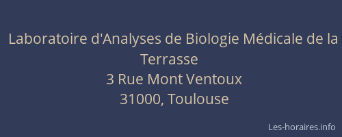Laboratoire d'Analyses de Biologie Médicale de la Terrasse