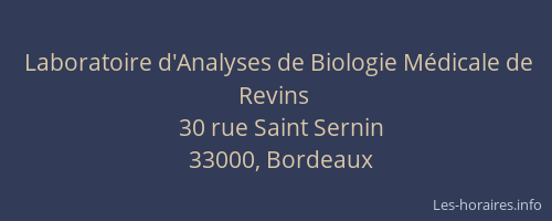 Laboratoire d'Analyses de Biologie Médicale de Revins
