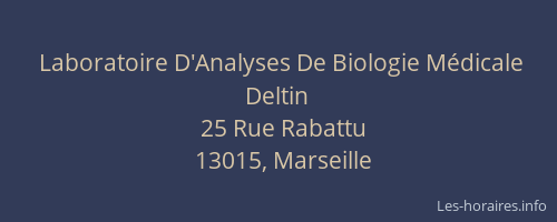 Laboratoire D'Analyses De Biologie Médicale Deltin