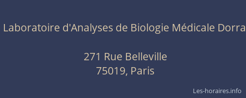 Laboratoire d'Analyses de Biologie Médicale Dorra