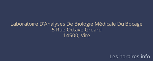 Laboratoire D'Analyses De Biologie Médicale Du Bocage