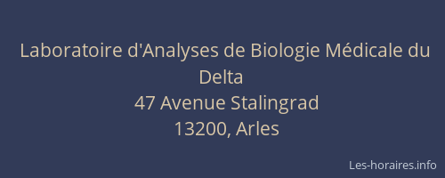 Laboratoire d'Analyses de Biologie Médicale du Delta