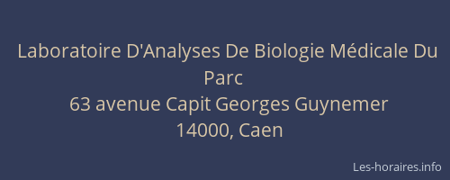 Laboratoire D'Analyses De Biologie Médicale Du Parc