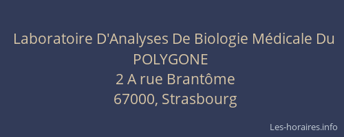 Laboratoire D'Analyses De Biologie Médicale Du POLYGONE