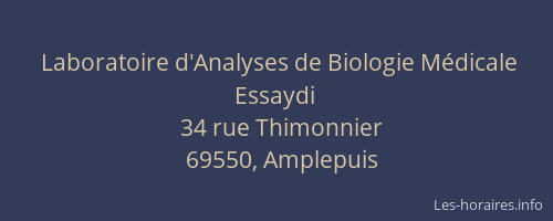 Laboratoire d'Analyses de Biologie Médicale Essaydi