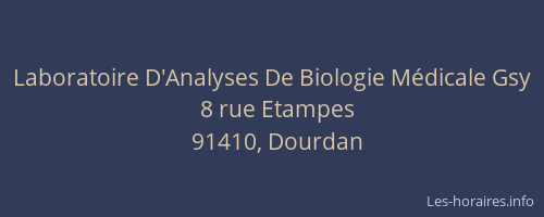Laboratoire D'Analyses De Biologie Médicale Gsy