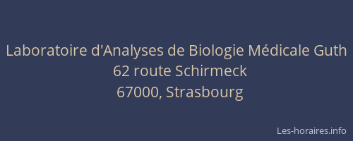 Laboratoire d'Analyses de Biologie Médicale Guth