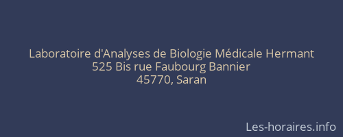 Laboratoire d'Analyses de Biologie Médicale Hermant