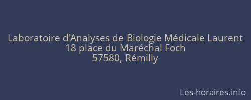 Laboratoire d'Analyses de Biologie Médicale Laurent