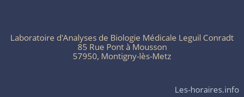Laboratoire d'Analyses de Biologie Médicale Leguil Conradt