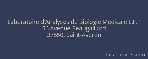 Laboratoire d'Analyses de Biologie Médicale L.F.P