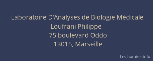 Laboratoire D'Analyses de Biologie Médicale Loufrani Philippe