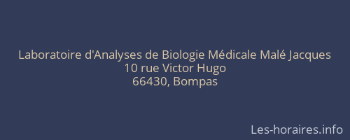 Laboratoire d'Analyses de Biologie Médicale Malé Jacques