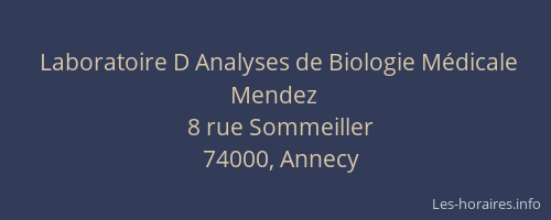 Laboratoire D Analyses de Biologie Médicale Mendez
