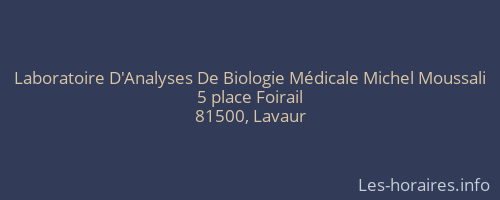 Laboratoire D'Analyses De Biologie Médicale Michel Moussali