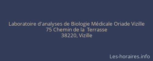 Laboratoire d'analyses de Biologie Médicale Oriade Vizille