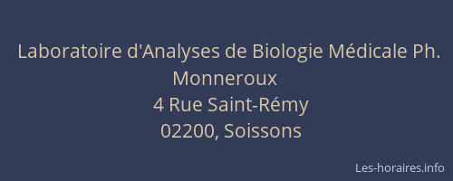Laboratoire d'Analyses de Biologie Médicale Ph. Monneroux