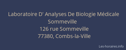 Laboratoire D' Analyses De Biologie Médicale Sommeville
