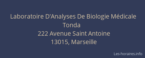 Laboratoire D'Analyses De Biologie Médicale Tonda