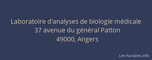 Laboratoire d'analyses de biologie médicale