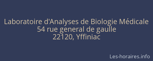 Laboratoire d'Analyses de Biologie Médicale