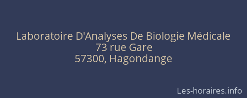 Laboratoire D'Analyses De Biologie Médicale