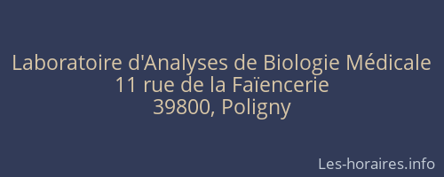 Laboratoire d'Analyses de Biologie Médicale